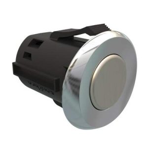 Point Coat Hook, Snap-in, Oval In-line Chrome Flange, Brushed Nickel Hook