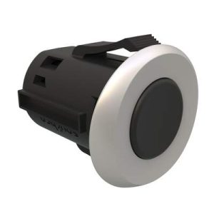 Point Coat Hook, Snap-in, Oval In-line Satin Flange, Black Hook - Image 1