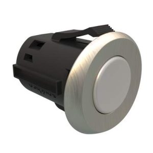 Point Coat Hook, Snap-in, Oval In-line Brushed Nickel Flange, Satin Hook