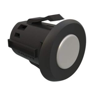 Point Coat Hook, Snap-in, Oval In-line Black Flange, Satin Hook