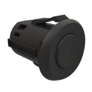 Point Coat Hook, Snap-in, Oval In-line Black Flange, Black Hook