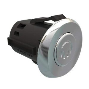 Point Coat Hook, Snap-in, Oval In-line Chrome Flange, Chrome Hook