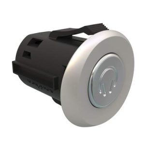 Point Coat Hook, Snap-in, Oval In-line Satin Flange, Satin Hook - Image 1