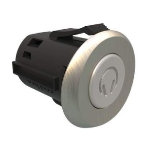 Point Coat Hook, Snap-in, Oval In-line Brushed Nickel Flange, Satin Hook - Image 1