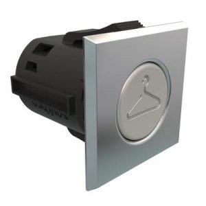 Point Coat Hook, Snap-in, Square Chrome Flange, Satin Hook