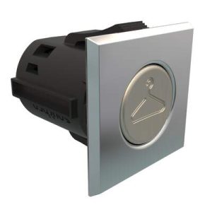 Point Coat Hook, Snap-in, Square Chrome Flange, Brushed Nickel Hook