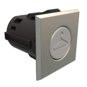 Point Coat Hook, Snap-in, Square Brushed Nickel Flange, Satin Hook - Image 1