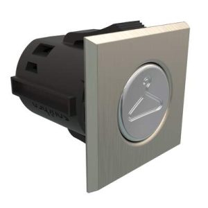 Point Coat Hook, Snap-in, Square Brushed Nickel Flange, Satin Hook