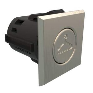 Point Coat Hook, Snap-in, Square Brushed Nickel Flange, Brushed Nickel Hook