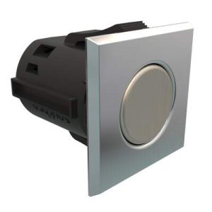 Point Coat Hook, Snap-in, Square Chrome Flange, Brushed Nickel Hook