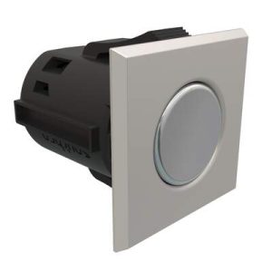 Point Coat Hook, Snap-in, Square Satin Flange, Chrome Hook - Image 1