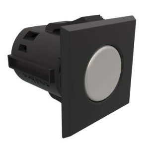 Point Coat Hook, Snap-in, Square Black Flange, Satin Hook - Image 1