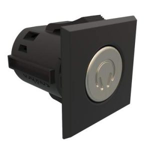 Point Coat Hook, Snap-in, Square Black Flange, Brushed Nickel Hook