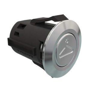 Point Coat Hook, Snap-in, Round Chrome Flange, Chrome Hook