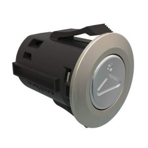 Point Coat Hook, Snap-in, Round Brushed Nickel Flange, Chrome Hook