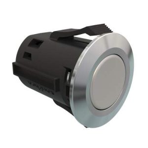 Point Coat Hook, Snap-in, Round Chrome Flange, Satin Hook - Image 1