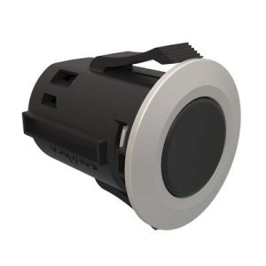 Point Coat Hook, Snap-in, Round Satin Flange, Black Hook - Image 1