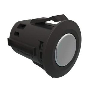 Point Coat Hook, Snap-in, Round Black Flange, Black Hook - Image 1