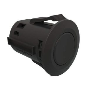 Point Coat Hook, Snap-in, Round Black Flange, Black Hook - Image 1