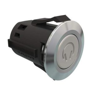 Point Coat Hook, Snap-in, Round Chrome Flange, Satin Hook