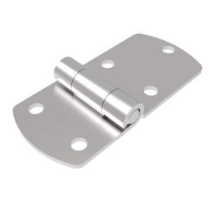 Surface Mount Hinge, 121 mm size, with Mounting Holes, Stainless Steel, Electro polished