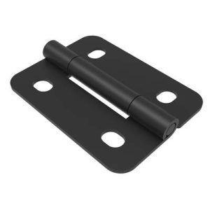 Surface Mount Hinge, 100 mm size, with Mounting Holes, Steel, Black Powder coated - Image 1