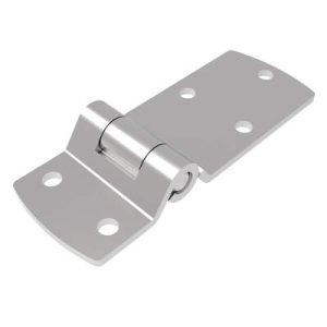 Surface Mount Hinge, 120 mm size, with Mounting Holes, Stainless Steel, Electro polished - Image 1