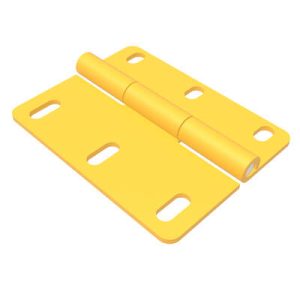 Surface Mount Hinge, 147 mm size, with Mounting Holes, Steel, Yellow Powder coated - Image 1