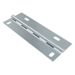 Piano Hinge, 200 mm size, with Mounting Slot Holes, Steel, Blue Zinc Plated - Image 1