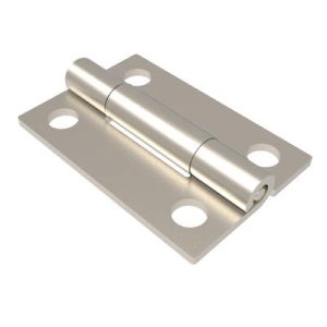 Surface Mount Hinge, 38.5 mm size, with Mounting Holes, Steel, Nickel plated