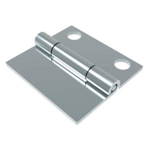Surface Mount Hinge, 38 mm size, with Mounting Holes, Steel, Blue Zinc Plating
