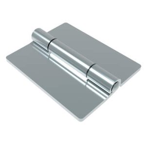 Surface Mount Hinge, 51 mm size, without Holes, Steel, Blue Zinc plated