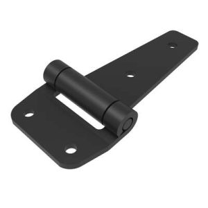 Surface Mount Hinge, 140 mm size, with Mounting Holes, Steel, Black Powder Coated - Image 1