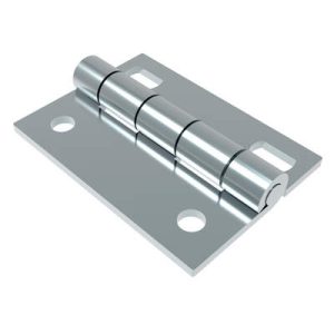 Surface Mount Hinge, 62.5 mm size, with Mounting Holes, Steel, Blue Zinc plated