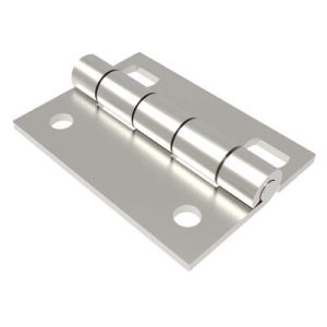 Surface Mount Hinge, 62.5 mm size, with Mounting Holes, Stainless Steel, Electro polished