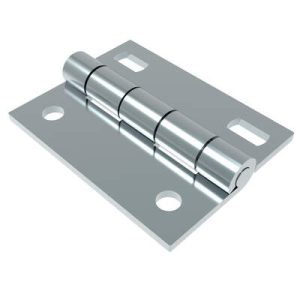 Surface Mount Hinge, 62.5 mm size, with Mounting Holes, Steel, Blue Zinc plated