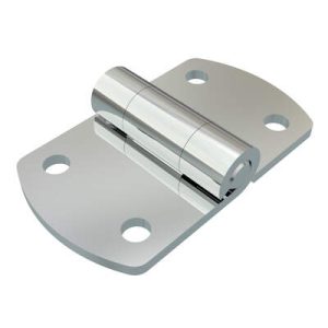 Surface Mount Hinge, 96 mm size, with Mounting Holes, Steel, Chrome Plated
