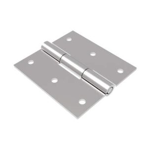Surface Mount Hinge, 75 mm size, with Mounting Holes, Stainless Steel, Electro polished