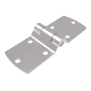 Surface Mount Hinge, 150 mm size, with Mounting Holes, Stainless Steel, Electro polished - Image 1