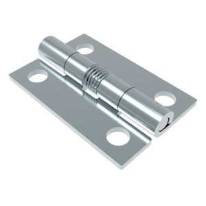 Hinge, Small Leaf, Large Leaf, 39 mm (1.50 in) Long, Steel, Nickel Zinc Plated