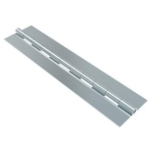 Piano Hinge, 275 mm size, without Mounting Holes, Steel, Blue Zinc Plated - Image 1