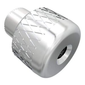 Captive Nut, M3 X 0.5, Thru Hole, Steel Ferrule, Aluminum Knob, Bright