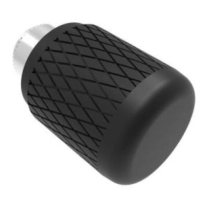 Captive Nut, M3 X 0.5, Blind Hole, Steel Ferrule, Aluminum Knob, Black
