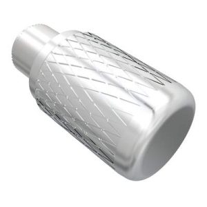 Captive Nut, 6-32 Thread, Blind Hole, Steel Ferrule, Aluminum Knob, Bright