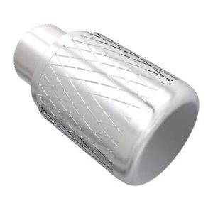 Captive Nut, 8-32 Thread, Blind Hole, Steel Ferrule, Aluminum Knob, Bright