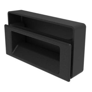 Flush Pull, 3.3 - 4.8 mm (.130 - .190 in) Door thickness, Screw Mount, UL94-HB, ABS Plastic, Black