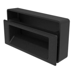 Flush Pull, 4.8 - 6.3 mm (.190 - .250 in) Door thickness, Screw Mount, UL94-HB, ABS Plastic, Black