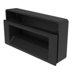 Flush Pull, 1.8 - 3.3 mm (.070 - .130 in) Door thickness, Screw Mount, UL94-V0, ABS Plastic, Black