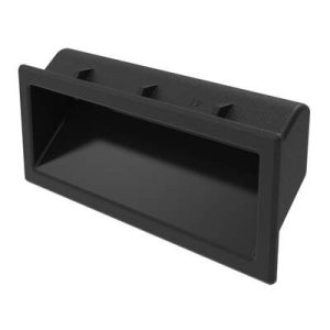 Flush Pull, 1.0 - 1.4 mm (.040 - .055 in) Door thickness, Snap-In, UL94-HB, ABS Plastic, Black