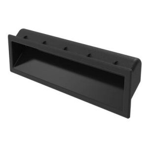 Flush Pull, 1.4 - 1.8 mm (.055 - .070 in) Door thickness, Snap-In, UL94-V0, ABS Plastic, Black
